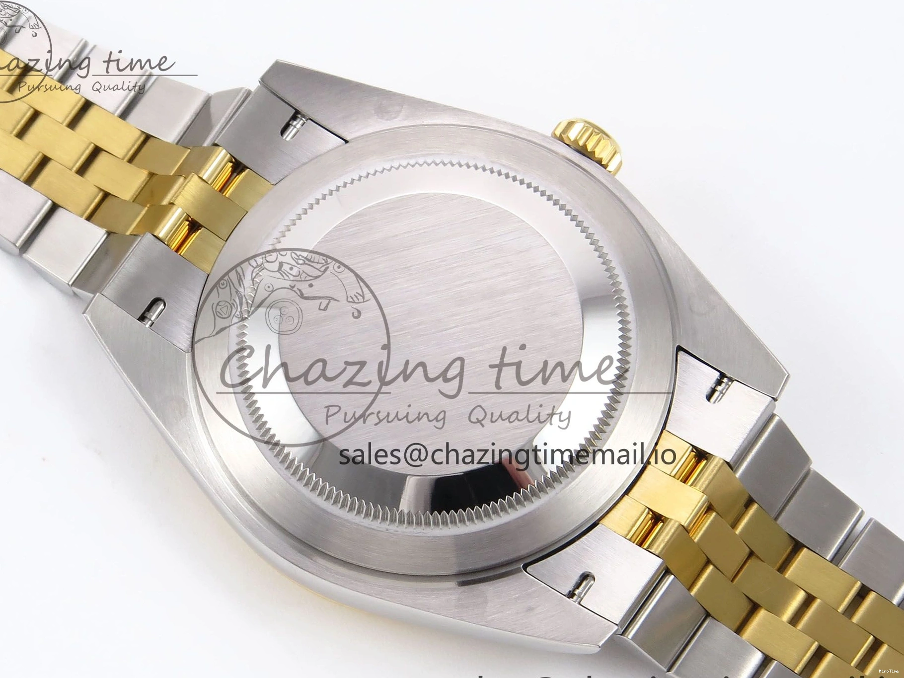 MiroTime 0127 Vibrant DateJust 41 126333 EWEF Best Edition YG Stick Dial on SS YG Jubilee Bracelet A 990